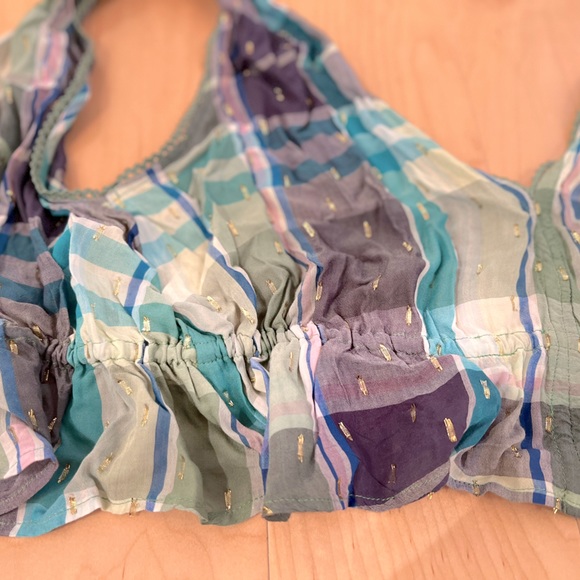 Aerie crop gauze material tie around top - Picture 2 of 2